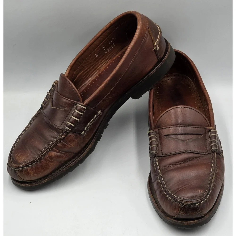 Allen Edmonds Nashua Tassel Loafers 1187 Mens 8 D Brown Leather Made in USA